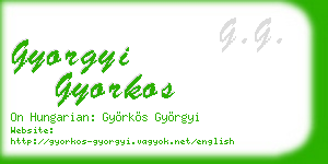 gyorgyi gyorkos business card